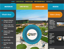 Tablet Screenshot of gregoryhills.com.au